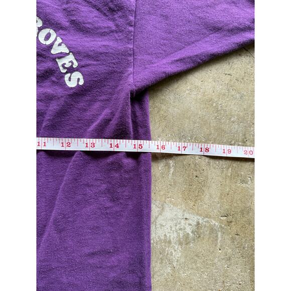 Vintage 1970s Purple Ringer Highschool Tee Size XS Indian Singers - Picture 6 of 7